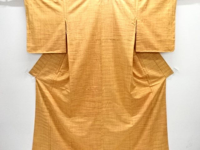 JAPANESE KIMONO / UNUSED / SILK / HAND WOVEN TSUMUGI / SMALL GRID